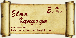 Elma Kangrga vizit kartica